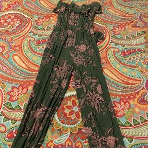 New York and Co. long pant strapless romper.